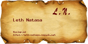 Leth Natasa névjegykártya
